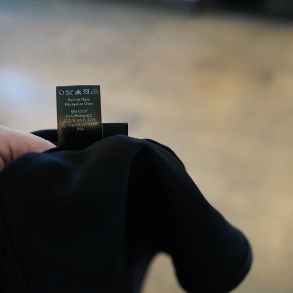 CO Essentials‎ Collection 2019 Long Sleeve Midi Dress Black Belted Sz XS - Picture 7 of 7